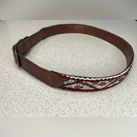 Other - Moroccan Handmade Leather Kilim Belt Leather